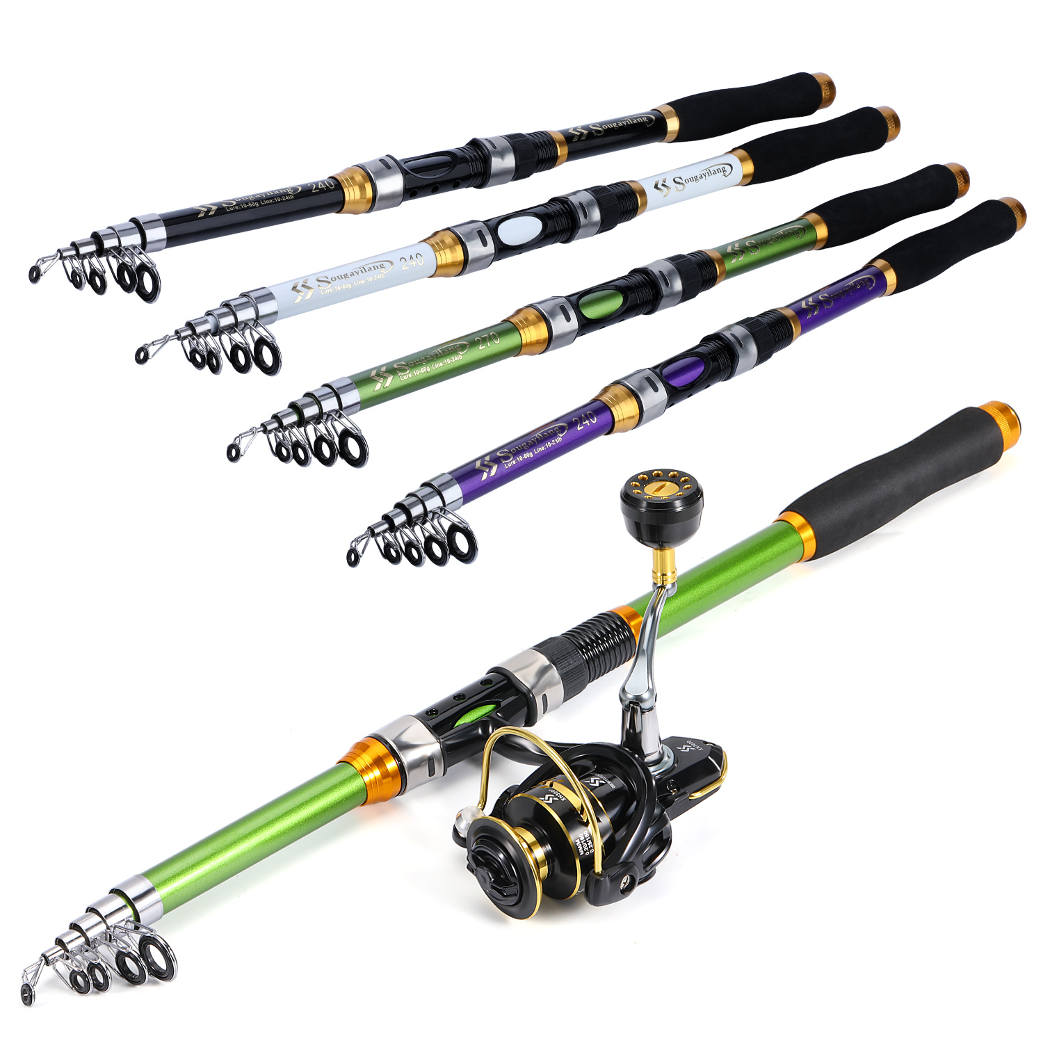 طقم صنارة صيد و بكرة صيد Souga - مراجعة Fishing Rod Combo وسعره