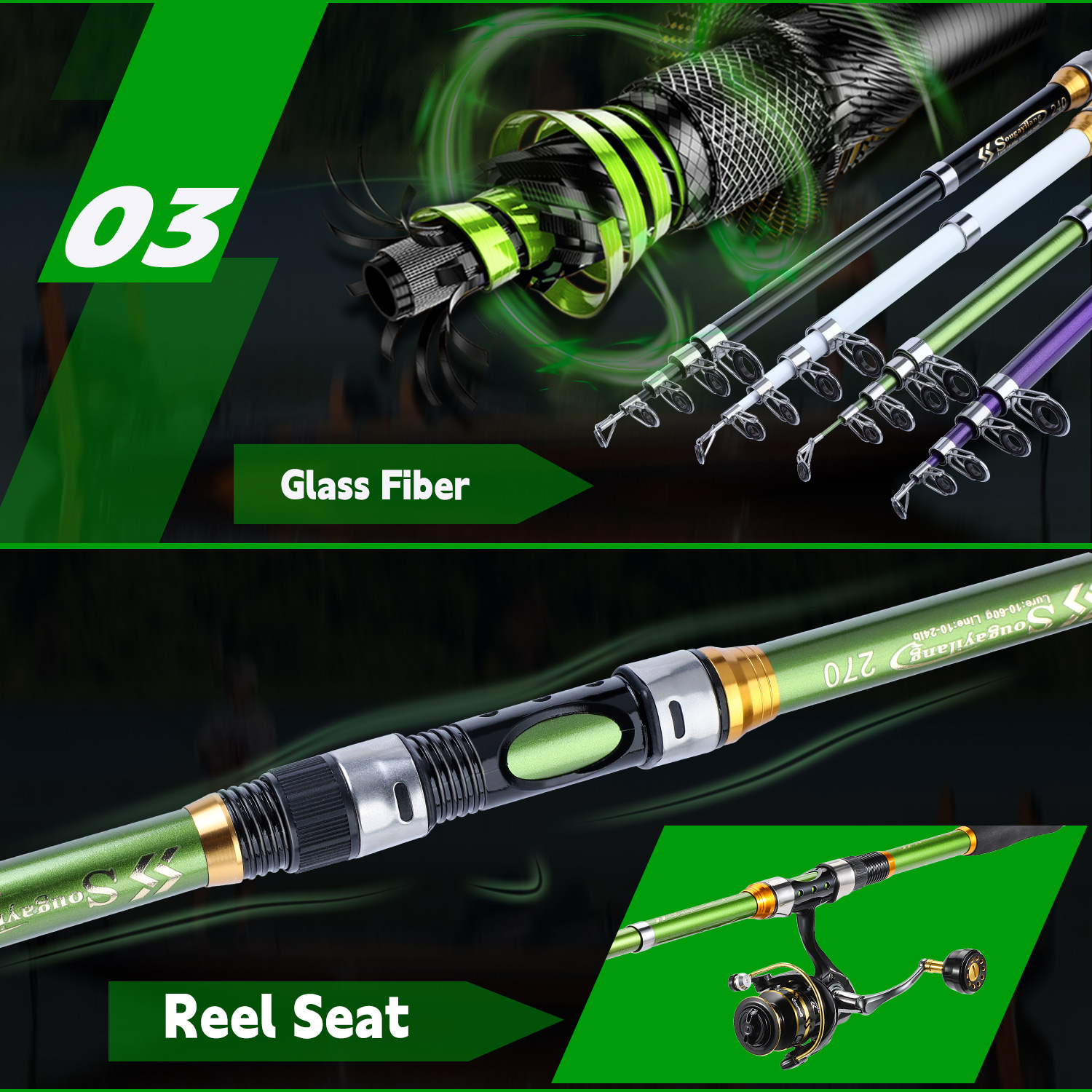 طقم صنارة صيد و بكرة صيد Souga - مراجعة Fishing Rod Combo وسعره