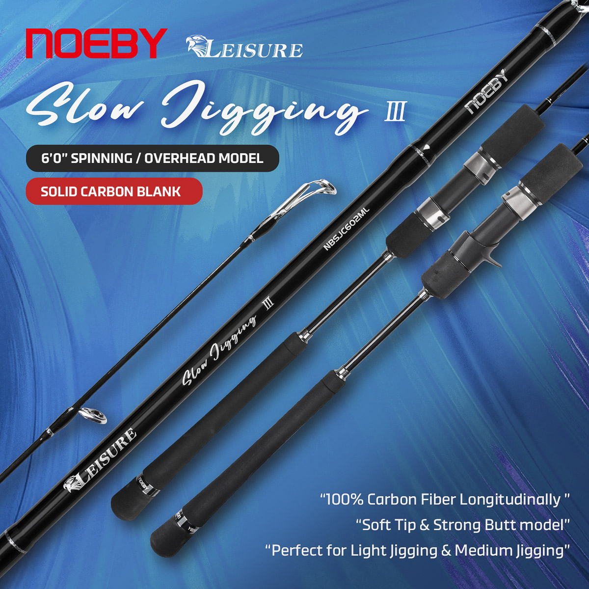 Noeby جديد بطيئة القفز الصيد ر - مراجعة Fishing Rod Surf وسعره