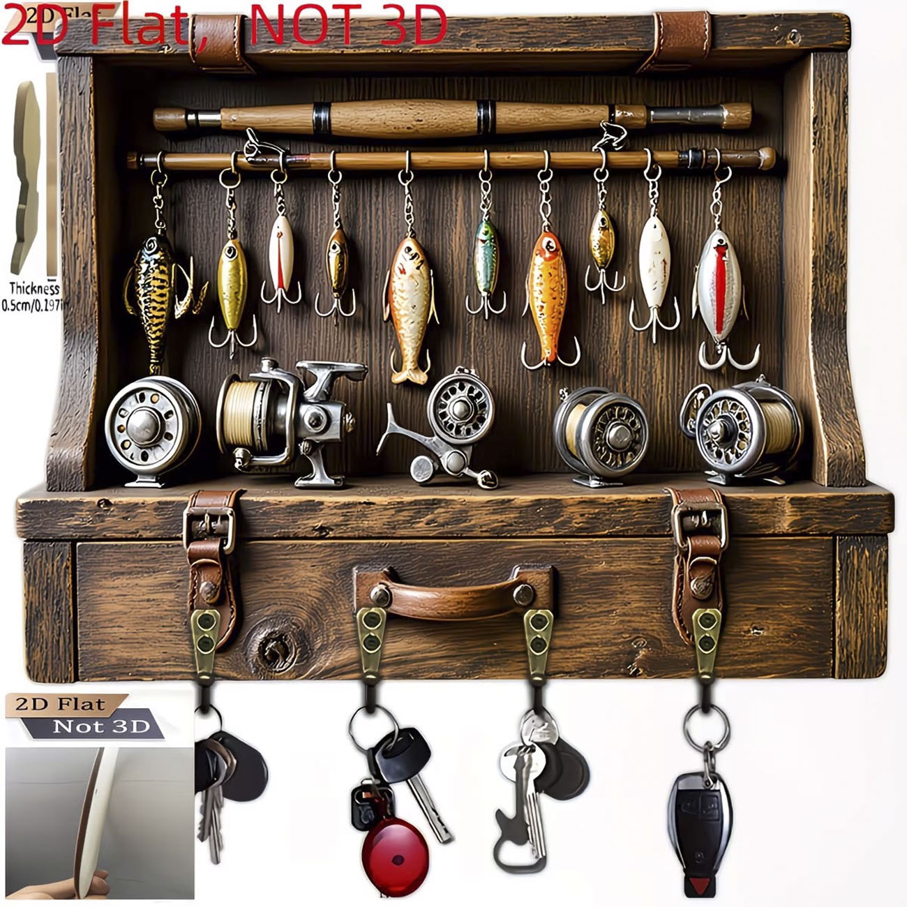 حامل مفاتيح بتصميم طعم صيد عتي - مراجعة Fishing Rod Combo وسعره