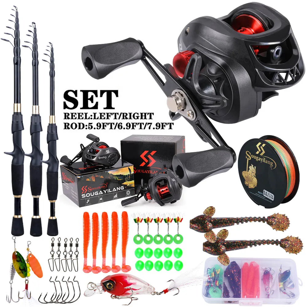 Sougayilang-صنارة صيد وبكرة صي - مراجعة Fishing Rod Combo وسعره